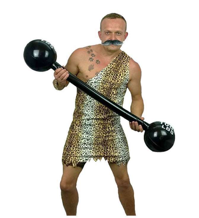 Children's inflatable barbell toy