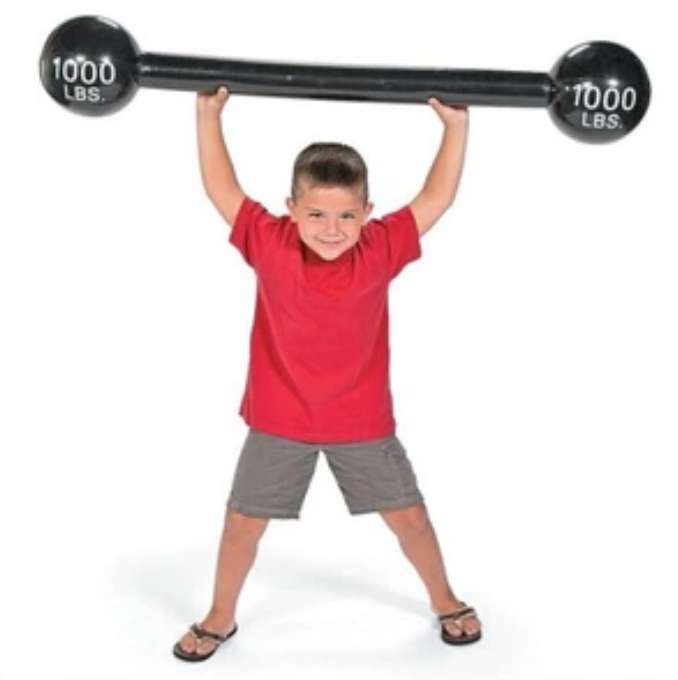 Children's inflatable barbell toy