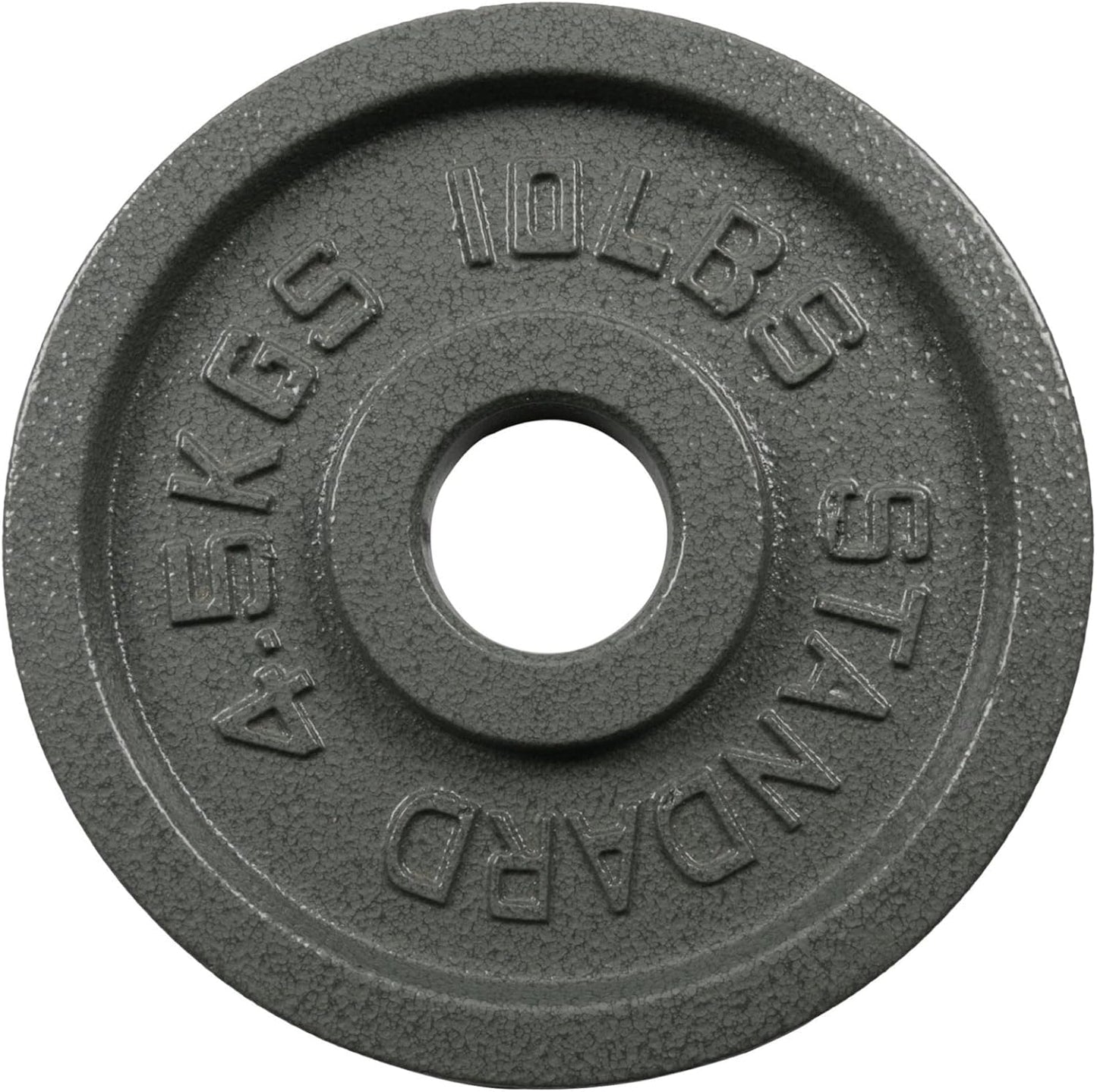 Weight Plate-Olympic Cast Iron Grip Plates,Strength Training Plates Fit 2-Inch Olympic Barbell for Strength&Weightlifting&Crossfit,Bumper Plates Black Baked Enamel Finish,Various Sizes (C-10Lb,Pair)