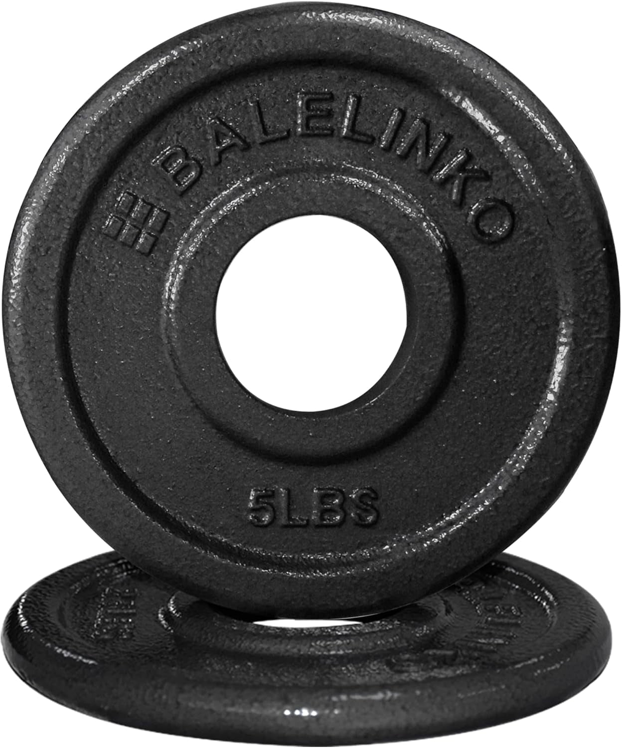 2-Inch Olympic Grip Plate Cast Iron Weight Plate for Strength Training, Weightlifting and Crossfit, Sold in Single or Pair - 2.5LB-45LB