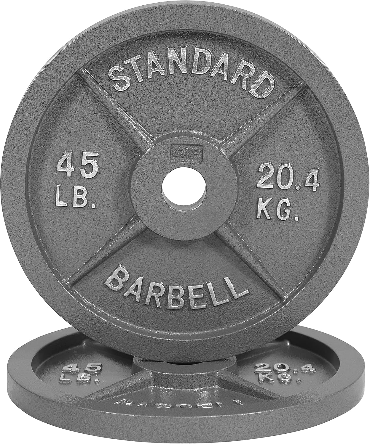 Traditional/Classic 2-Inch Hole Solid Cast Iron Olympic Barbell Weight Plates - Great for Strength Training, Weightlifting, Bodybuilding & Powerlifting, Multiple Choices Available