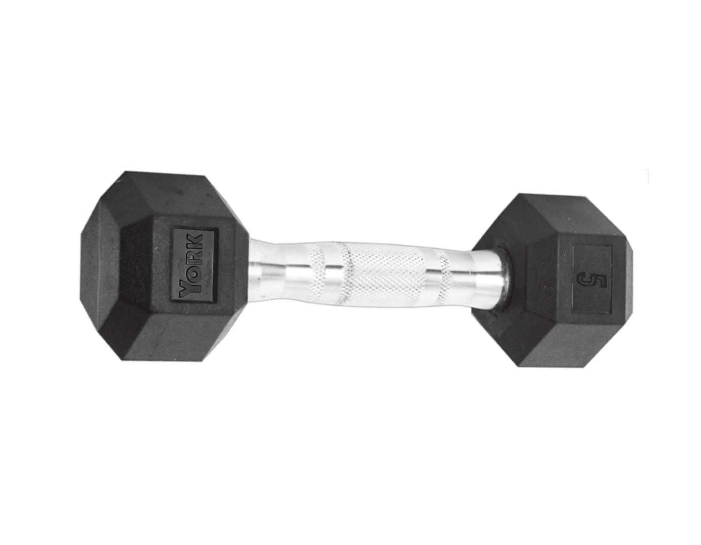 YORK Rubber Hex Dumbbell (2.5-30 Lb.)
