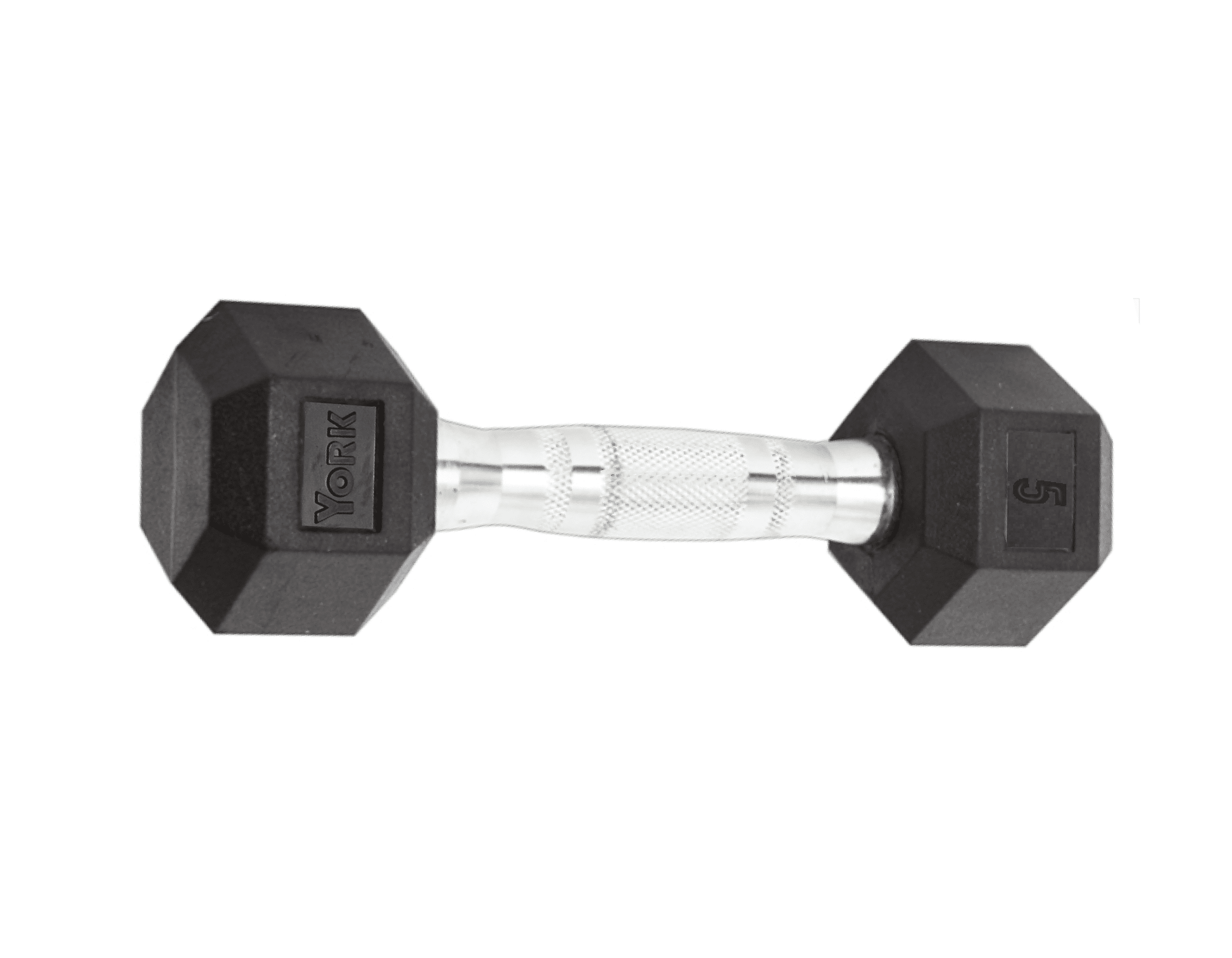 YORK Rubber Hex Dumbbell (2.5-30 Lb.)