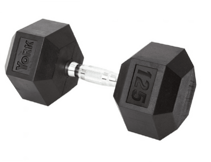 YORK Rubber Hex Dumbbell (2.5-30 Lb.)