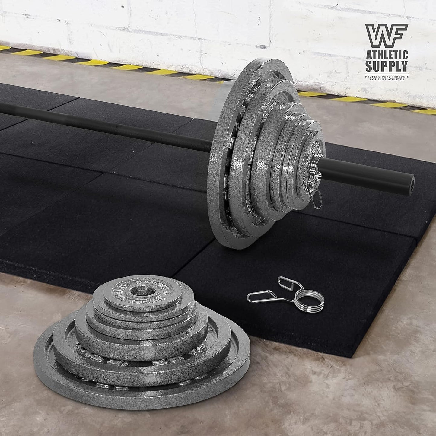 Traditional/Classic 2-Inch Hole Solid Cast Iron Olympic Barbell Weight Plates - Great for Strength Training, Weightlifting, Bodybuilding & Powerlifting, Multiple Choices Available