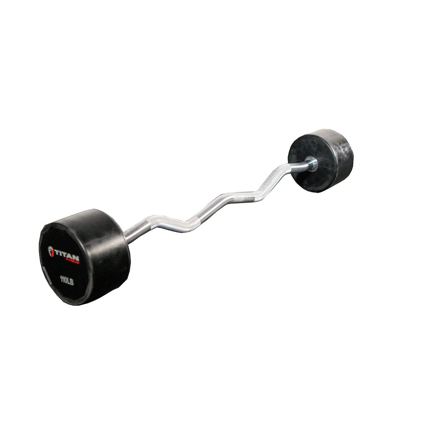 EZ Curl Rubber Fixed Barbell 110 Lb.