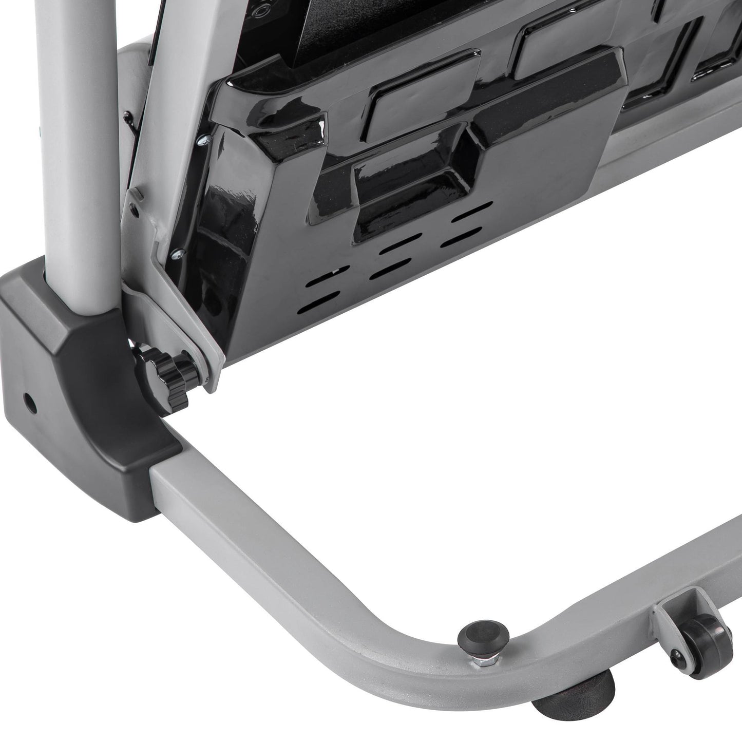 Compact 1.5HP folding treadmill with incline and pulse sensor.