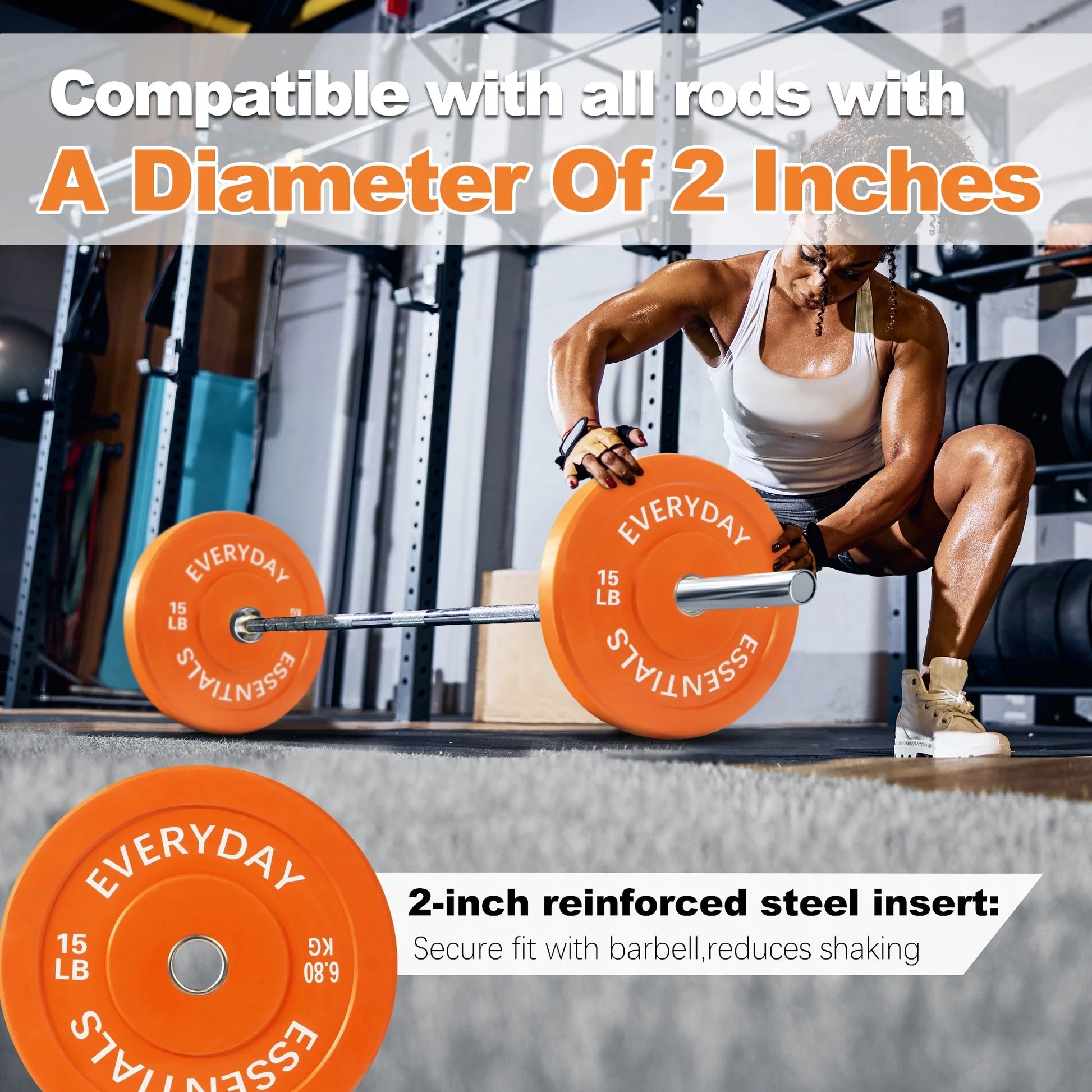 Olympic Bumper Plate Weight Plate, 15 Lbs Pair Color