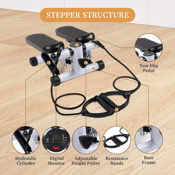 Mini Stepper with Resistance Band and Lcd Display Screen™