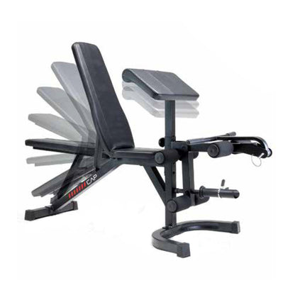 Deluxe Adjustable Utility Weight Bench with Preacher Curl and Leg Press Attachment