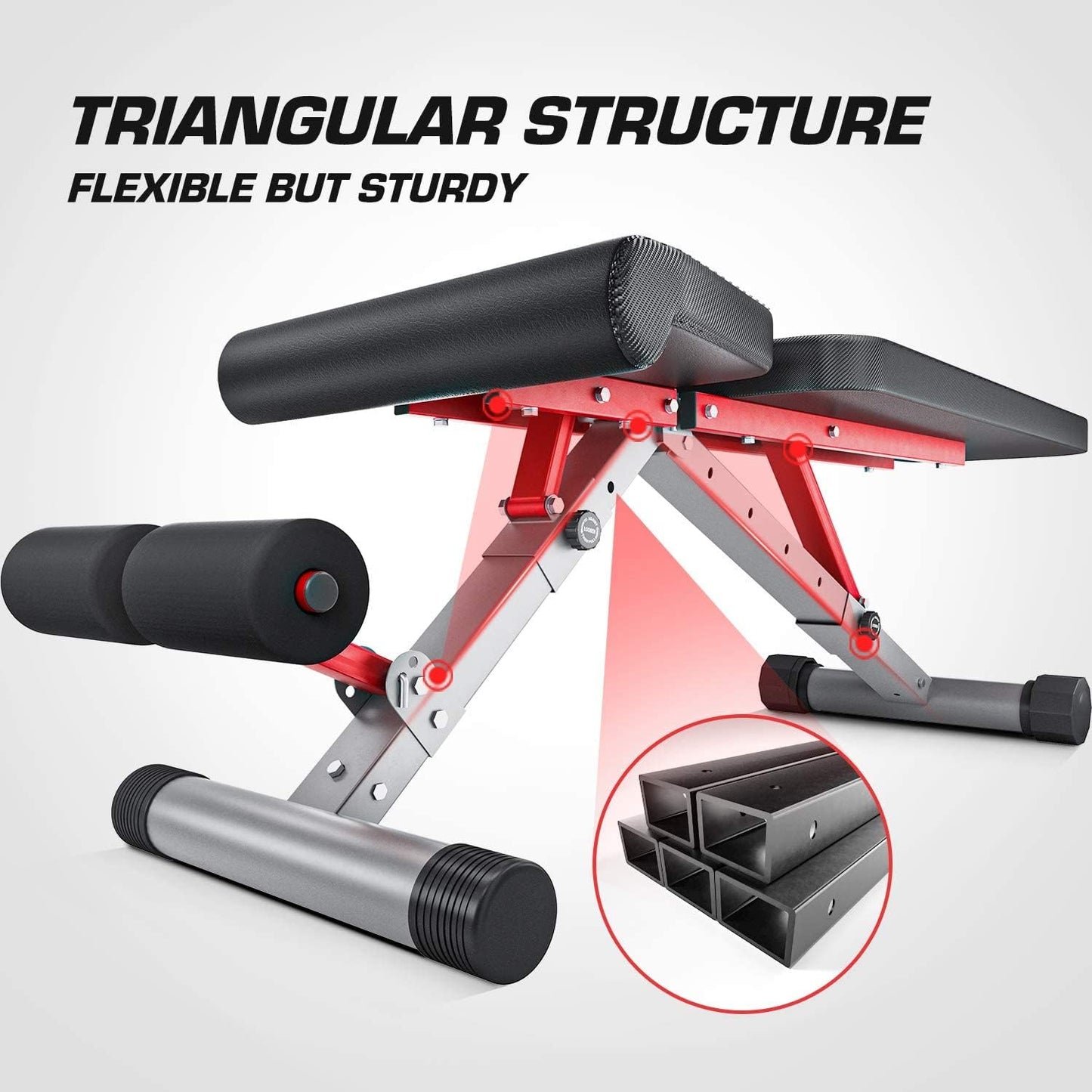 Adjustable Weight Bench, Folding Weight Lifting Bench, Workout Bench for Home, Incline/Decline Bench for Full Body Workout
