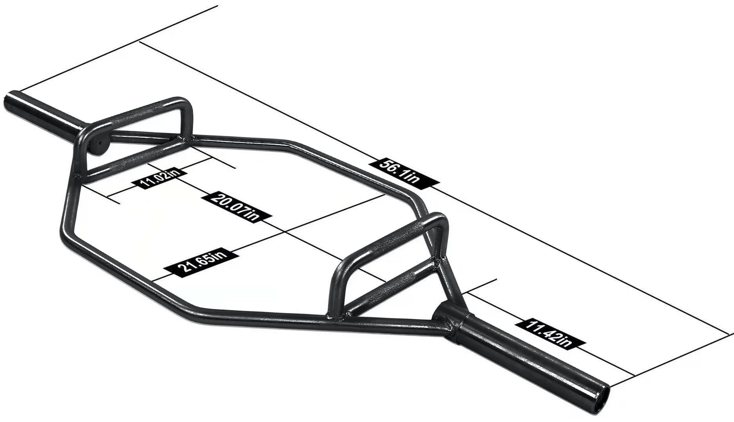 Olympic 2-Inch Hex Weight Lifting Trap Bar, 1000-Pound Capacity, Closed