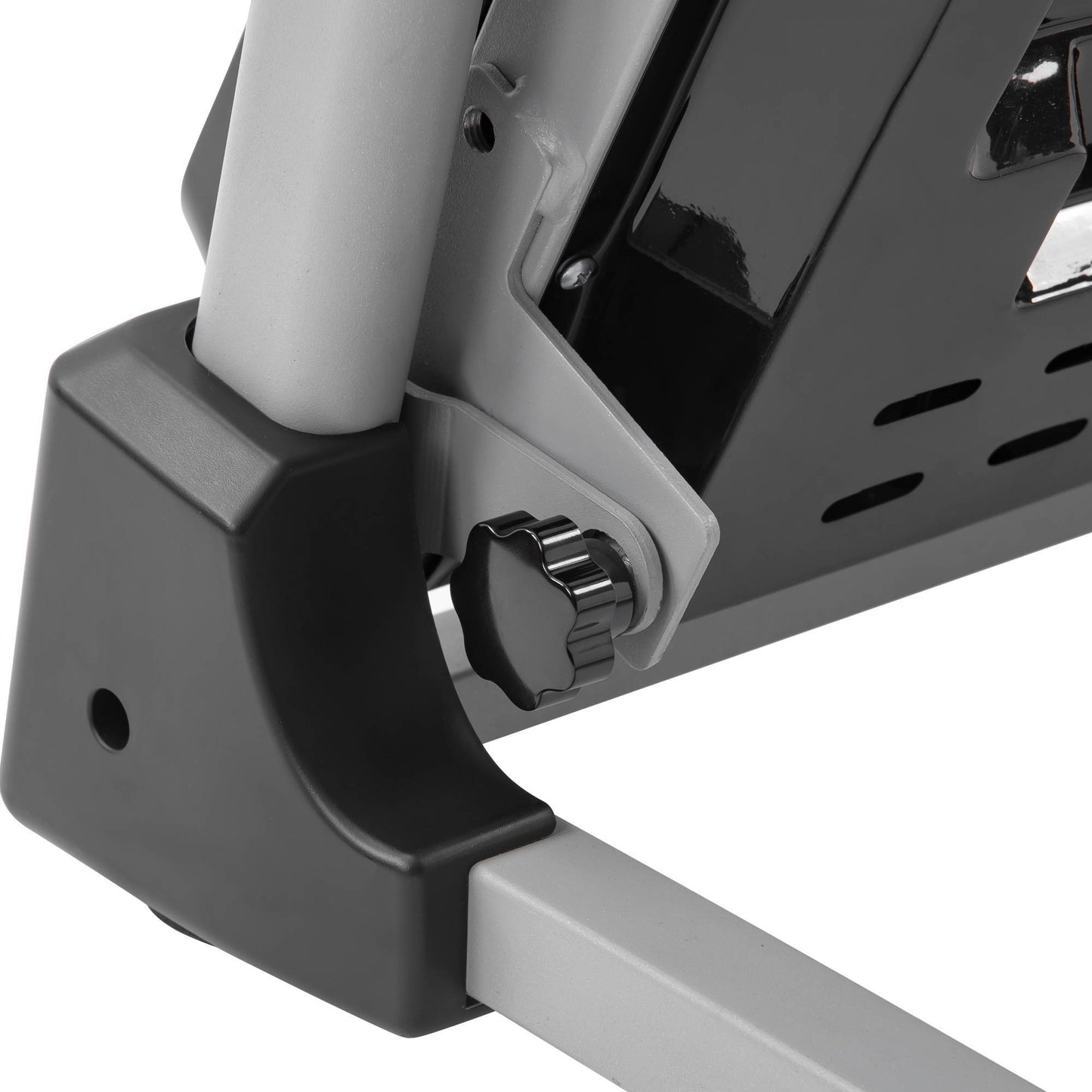 Compact 1.5HP folding treadmill with incline and pulse sensor.