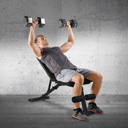 Strength Adjustable FID Weight Bench (600 Lb Weight acity), Black