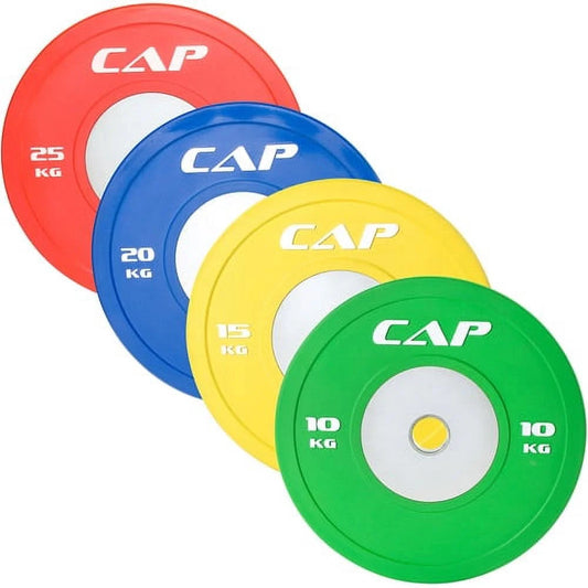 2" Olympic Competition Rubber Bumper Weight Plates with Steel Hub, 10KG (22 Lbs) Single