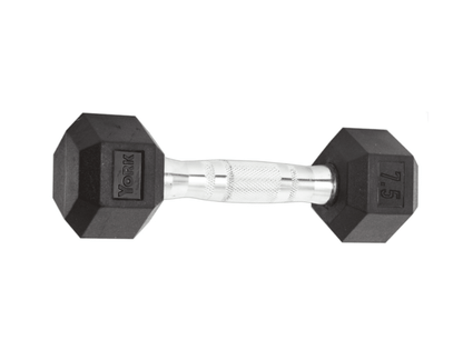 YORK Rubber Hex Dumbbell (2.5-30 Lb.)