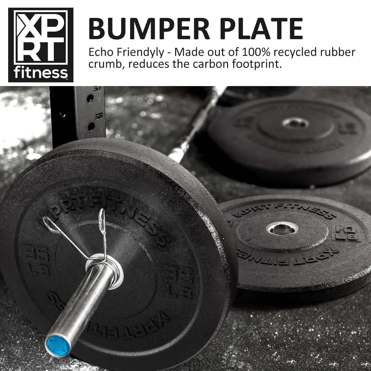 Olympic Crumb Rubber Bumper Weight Lifting Plate for Cross Training, Olympic Lifting, Powerlifting, Strength & Conditioning, Fits 2 In. Diameter Barbell - 35 Lb. Single