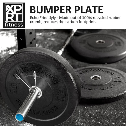 Olympic Crumb Rubber Bumper Weight Lifting Plate for Cross Training, Olympic Lifting, Powerlifting, Strength & Conditioning, Fits 2 In. Diameter Barbell - 35 Lb. Single