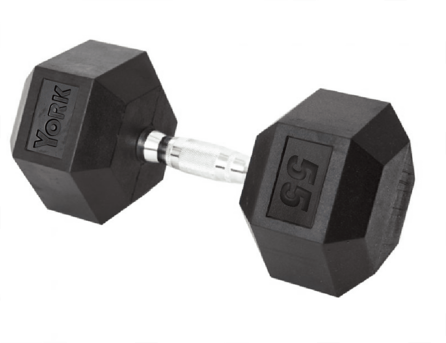 YORK Rubber Hex Dumbbell (2.5-30 Lb.)