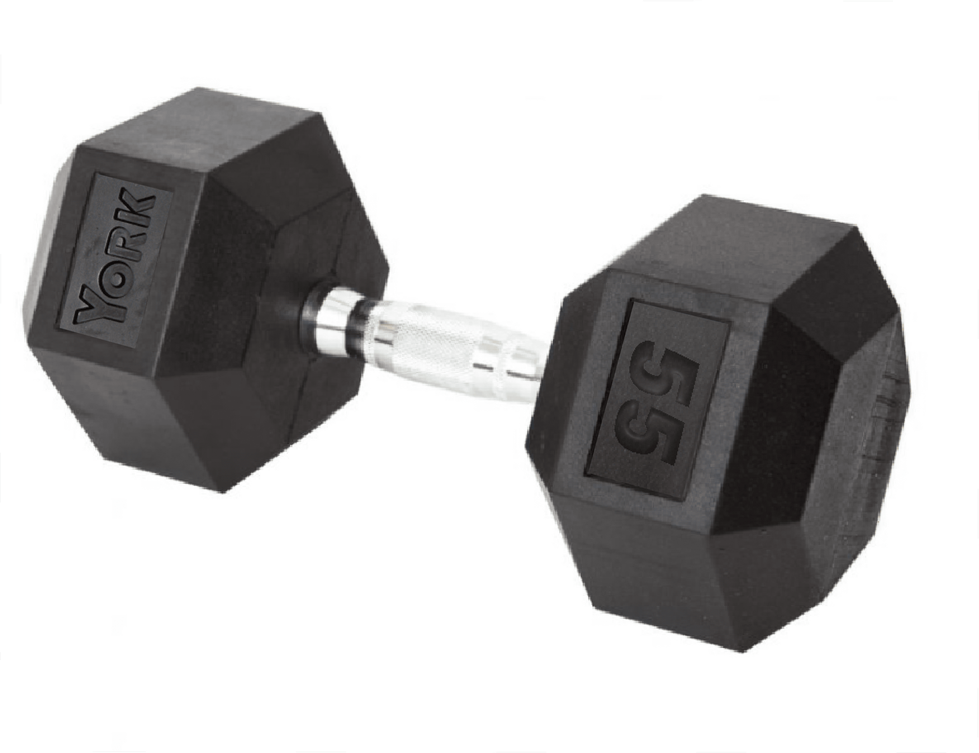 YORK Rubber Hex Dumbbell (2.5-30 Lb.)