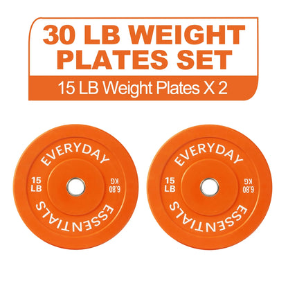 Olympic Bumper Plate Weight Plate, 15 Lbs Pair Color