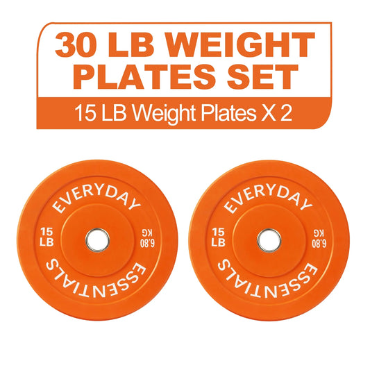 Olympic Bumper Plate Weight Plate, 15 Lbs Pair Color