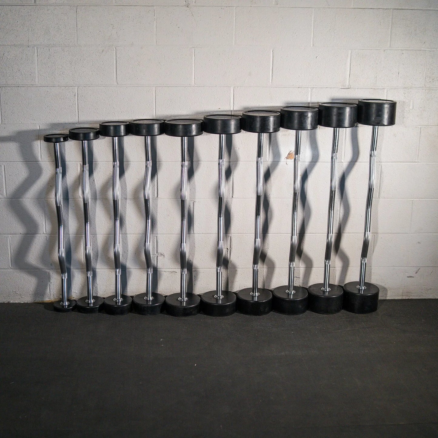 EZ Curl Rubber Fixed Barbell 110 Lb.