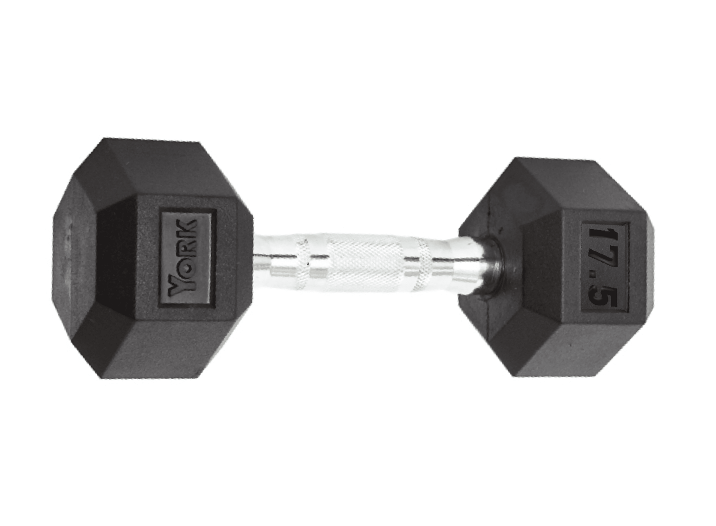 YORK Rubber Hex Dumbbell (2.5-30 Lb.)