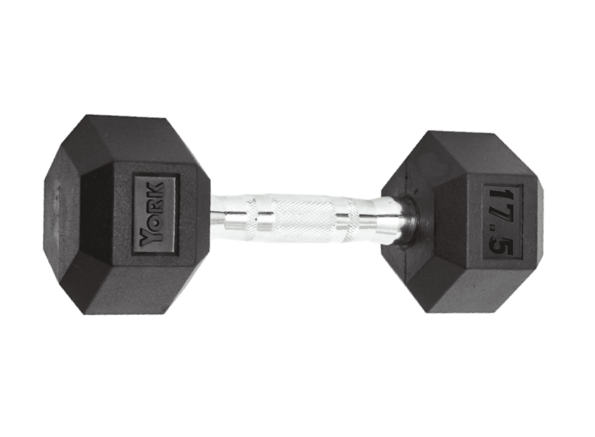YORK Rubber Hex Dumbbell (2.5-30 Lb.)