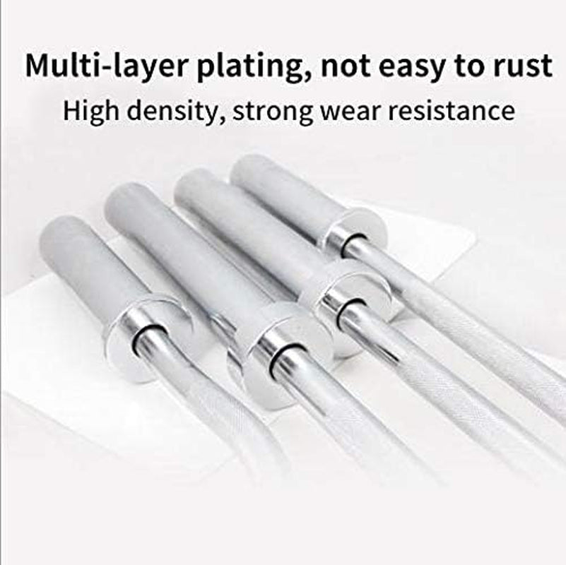 Barbell Bar for 2" Olympic Plates, Home Gym Weightlifting Bar 4Ft Solid Chrome Weight Bar 5Ft Fitness Training Curl Barbell 7.2Ft