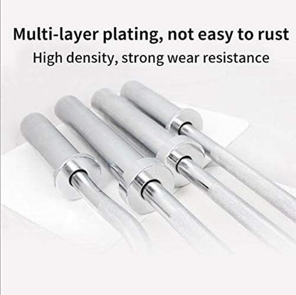 Barbell Bar for 2" Olympic Plates, Home Gym Weightlifting Bar 4Ft Solid Chrome Weight Bar 5Ft Fitness Training Curl Barbell 7.2Ft