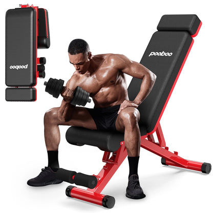 Adjustable Weight Bench Foldable Incline Bench Home Gym Workout Dumbbell Bench Strength Training Bench Support up to 660 LBS
