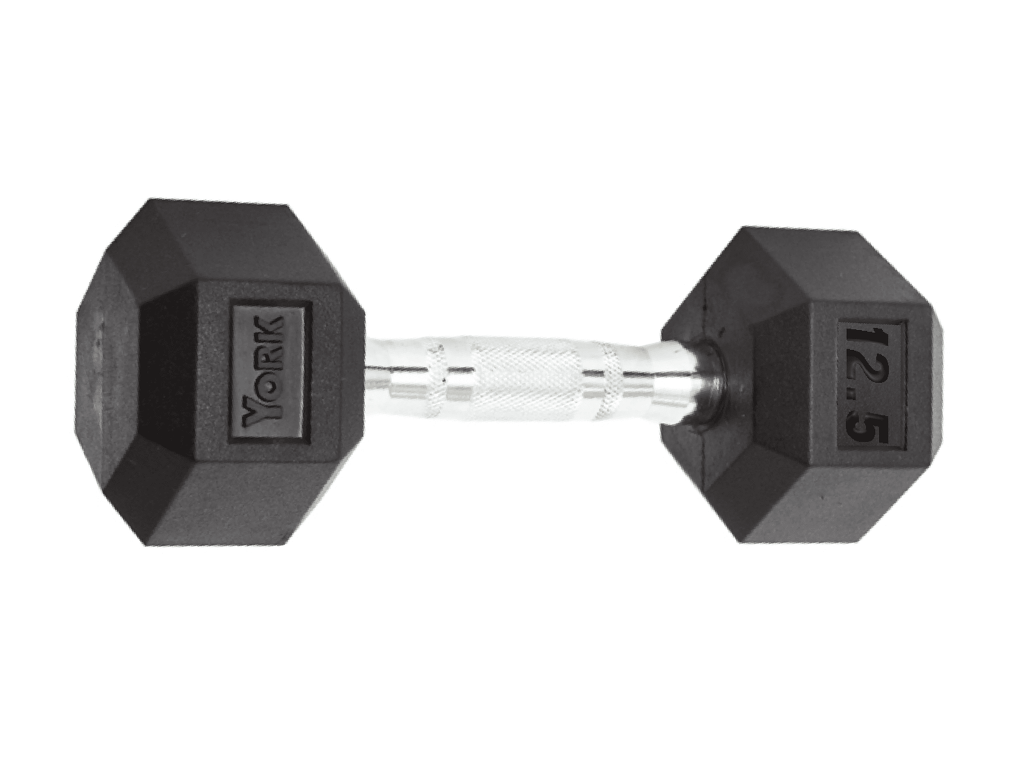 YORK Rubber Hex Dumbbell (2.5-30 Lb.)