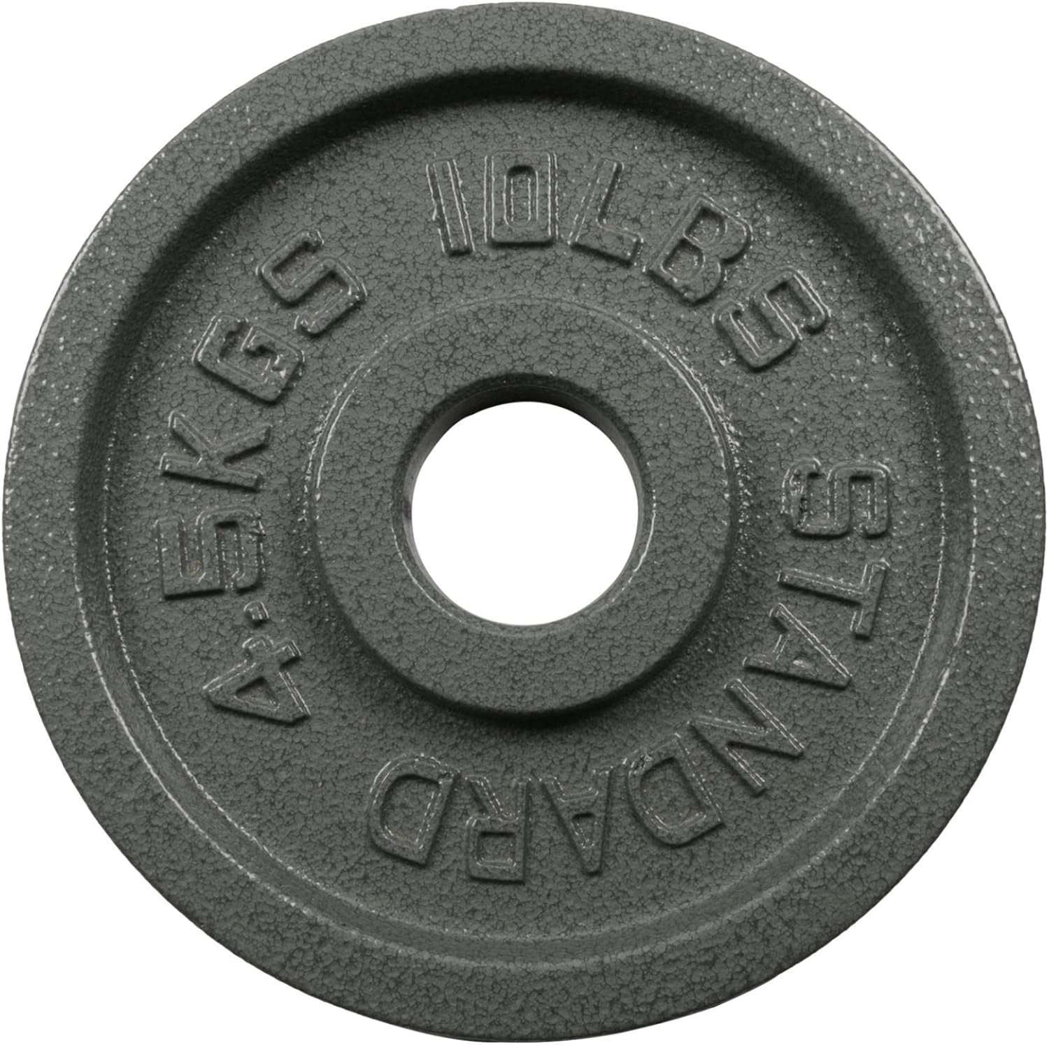 Weight Plate-Olympic Cast Iron Grip Plates,Strength Training Plates Fit 2-Inch Olympic Barbell for Strength&Weightlifting&Crossfit,Bumper Plates Black Baked Enamel Finish,Various Sizes (C-10Lb,Pair)