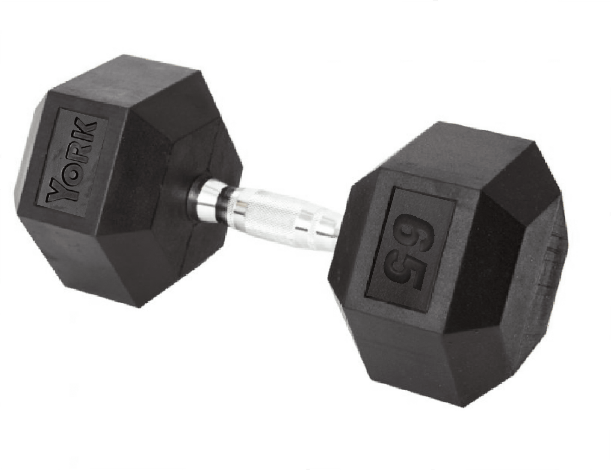 YORK Rubber Hex Dumbbell (2.5-30 Lb.)