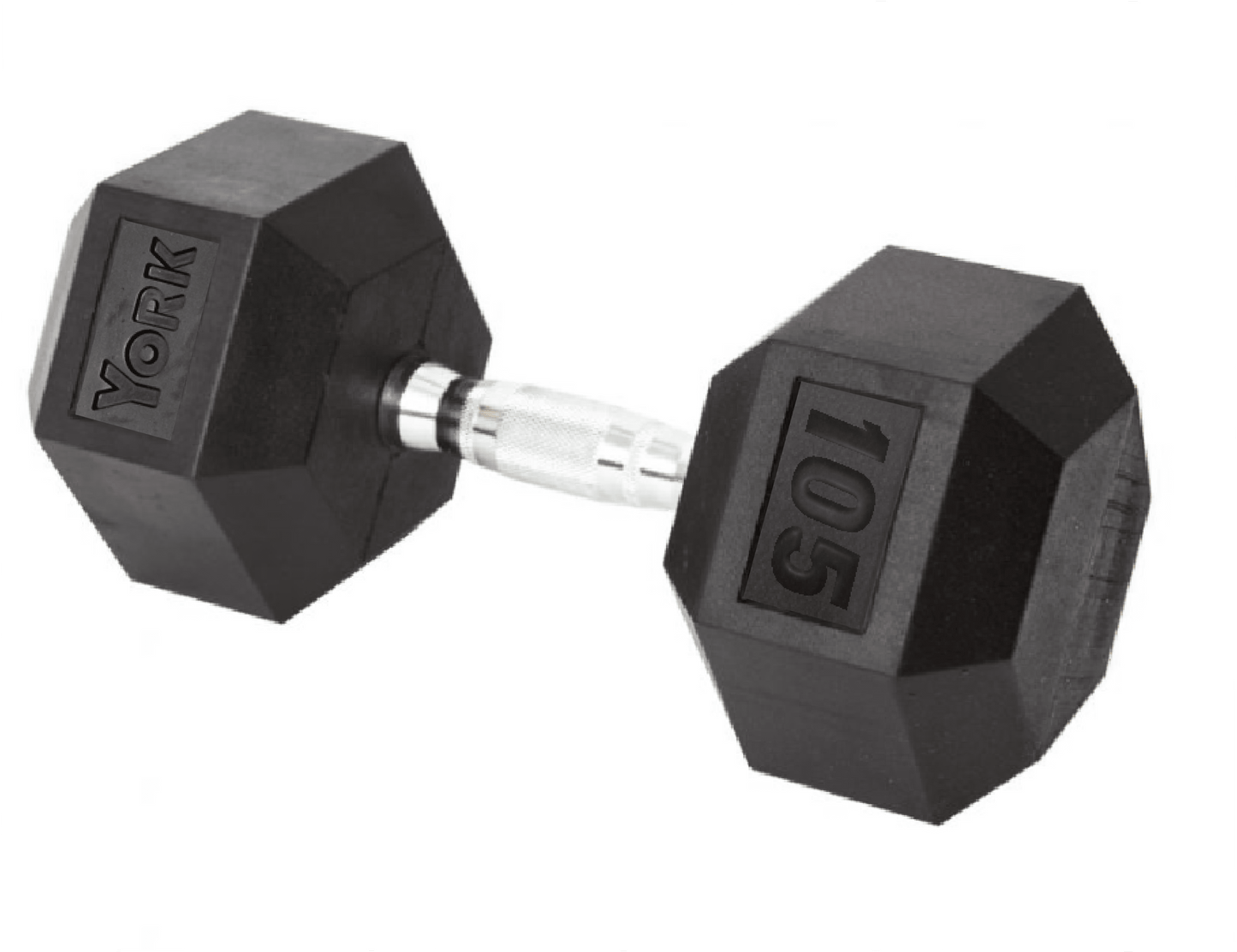 YORK Rubber Hex Dumbbell (2.5-30 Lb.)