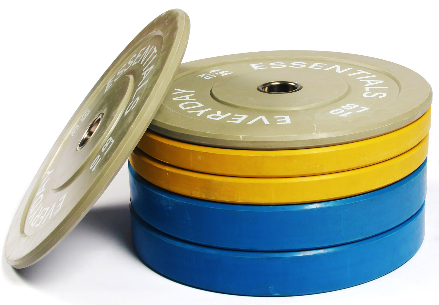 Olympic Bumper Plate Weight Plate with Steel Hub, Color Coded, 160 Lbs Set
