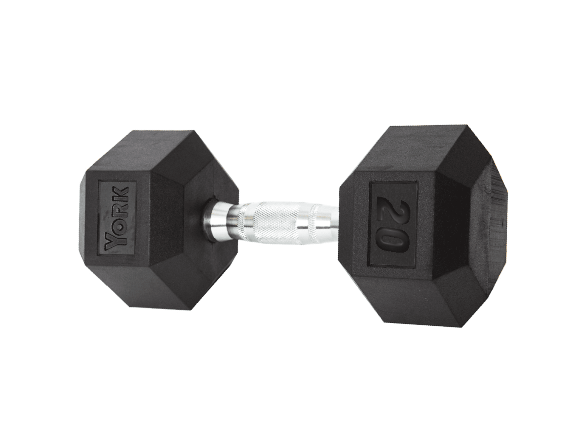 YORK Rubber Hex Dumbbell (2.5-30 Lb.)