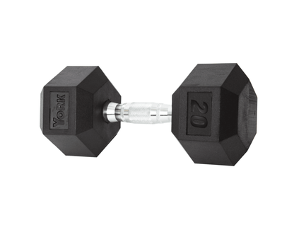 YORK Rubber Hex Dumbbell (2.5-30 Lb.)