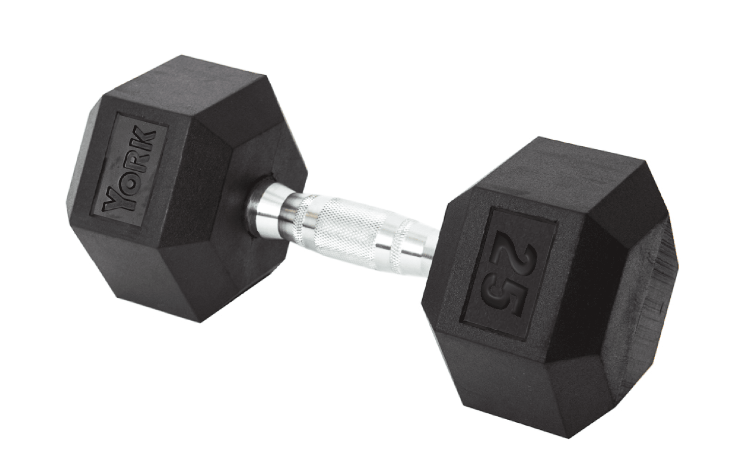 YORK Rubber Hex Dumbbell (2.5-30 Lb.)
