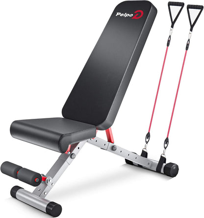 Adjustable Weight Bench, Folding Weight Lifting Bench, Workout Bench for Home, Incline/Decline Bench for Full Body Workout