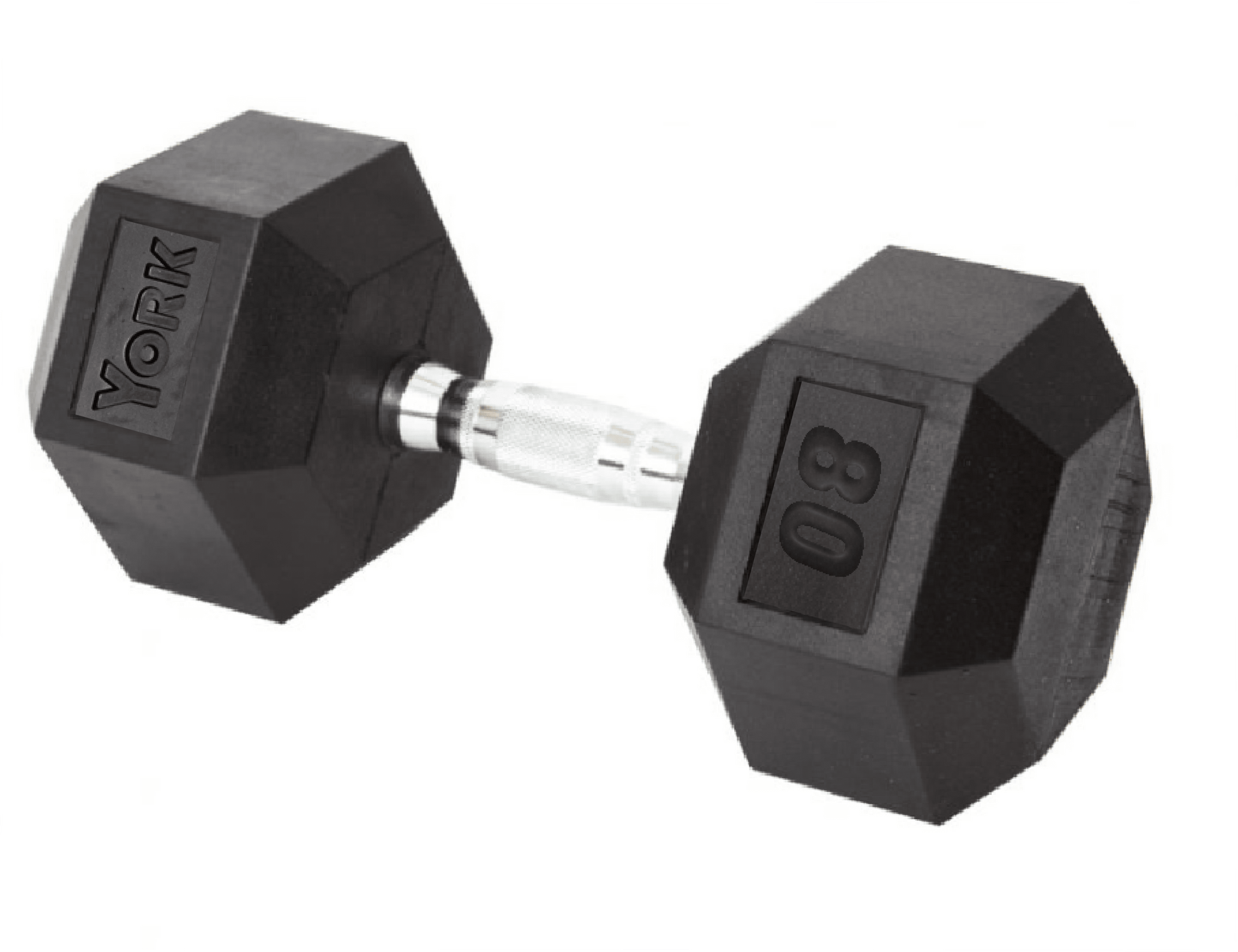 YORK Rubber Hex Dumbbell (2.5-30 Lb.)