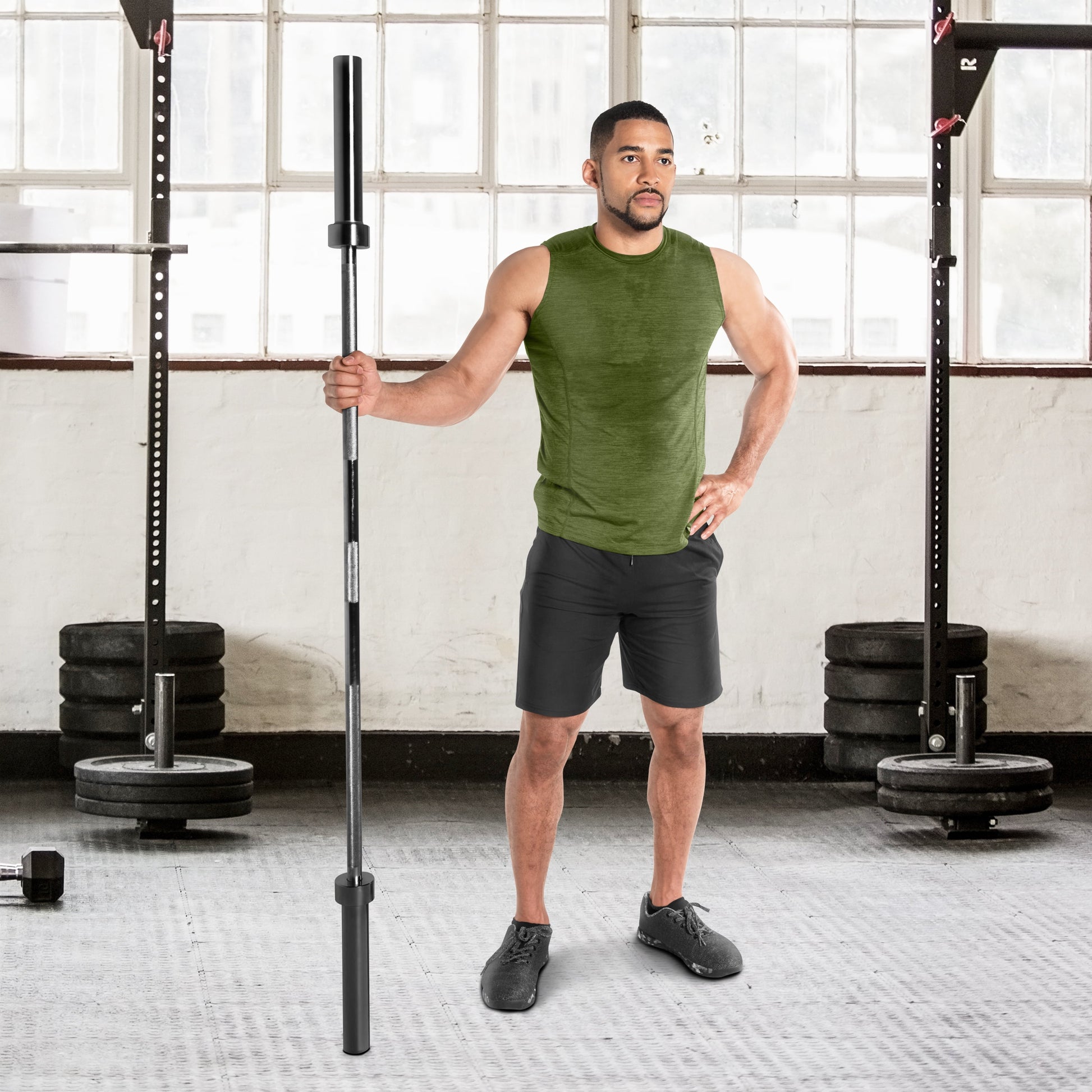 Barbell Olympic Weight Bar, 7 Ft.