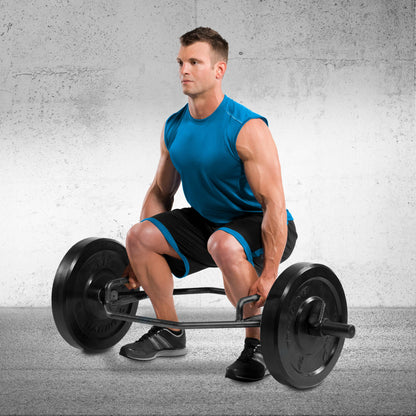 by CAP 2-In Olympic Combo Hex Weight Bar, Black