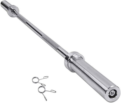 Barbell Bar for 2" Olympic Plates, Home Gym Weightlifting Bar 4Ft Solid Chrome Weight Bar 5Ft Fitness Training Curl Barbell 7.2Ft