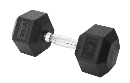 YORK Rubber Hex Dumbbell (2.5-30 Lb.)