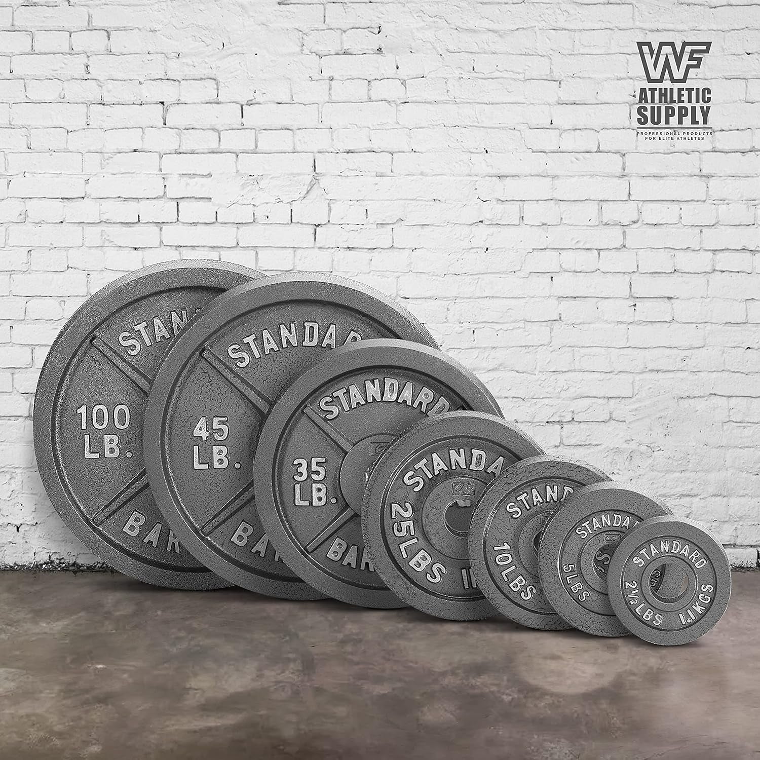 Traditional/Classic 2-Inch Hole Solid Cast Iron Olympic Barbell Weight Plates - Great for Strength Training, Weightlifting, Bodybuilding & Powerlifting, Multiple Choices Available