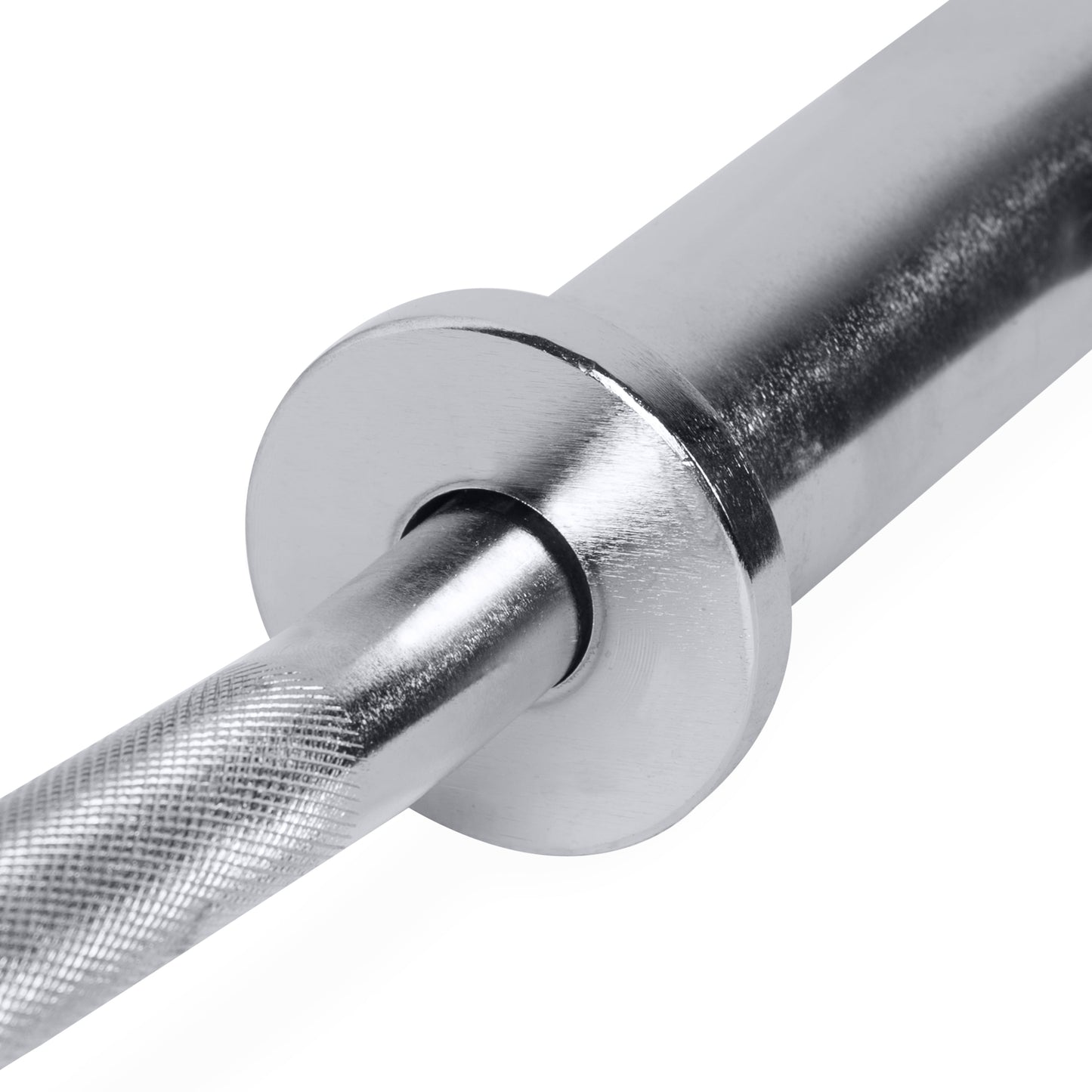 Barbell 47 In. Olympic EZ Curl Bar with Collars, 200Lb acity, Chrome