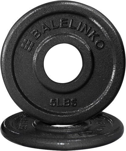 2-Inch Olympic Grip Plate Cast Iron Weight Plate for Strength Training, Weightlifting and Crossfit, Sold in Single or Pair - 2.5LB-45LB