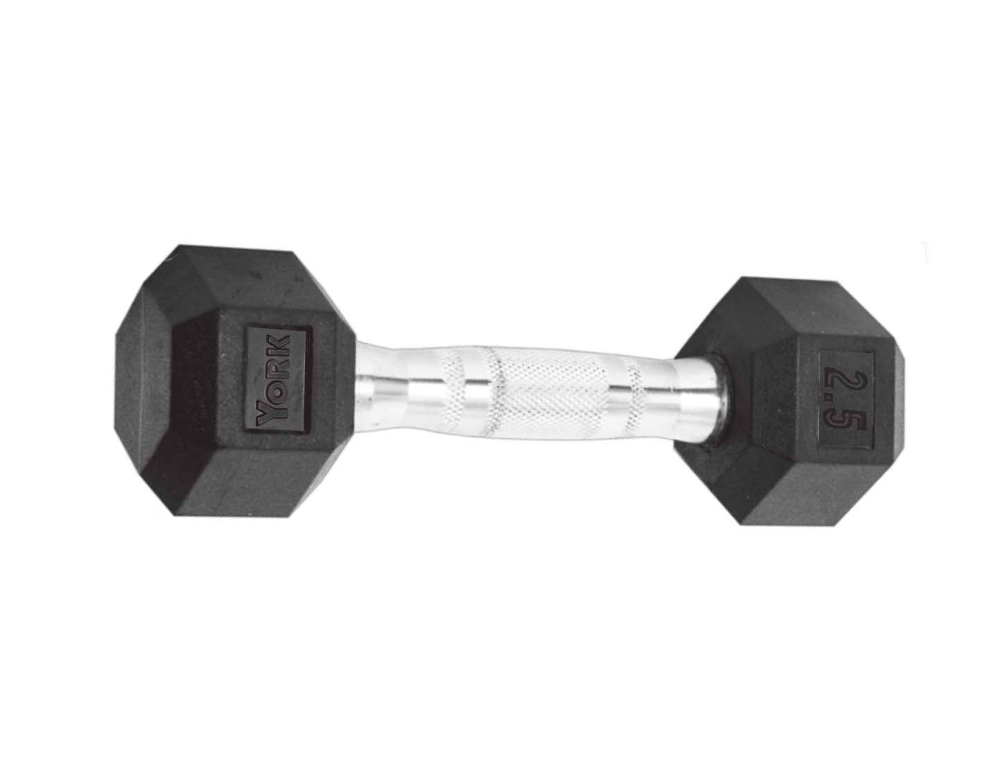 YORK Rubber Hex Dumbbell (2.5-30 Lb.)